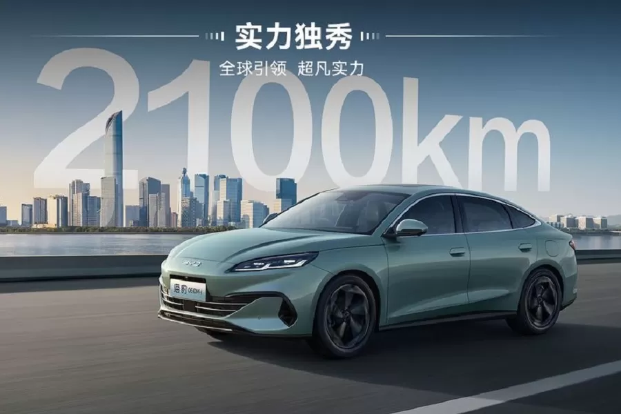 BYD siap memasarkan mobil hybrid dengan jarak tempuh hingga 2100 km.