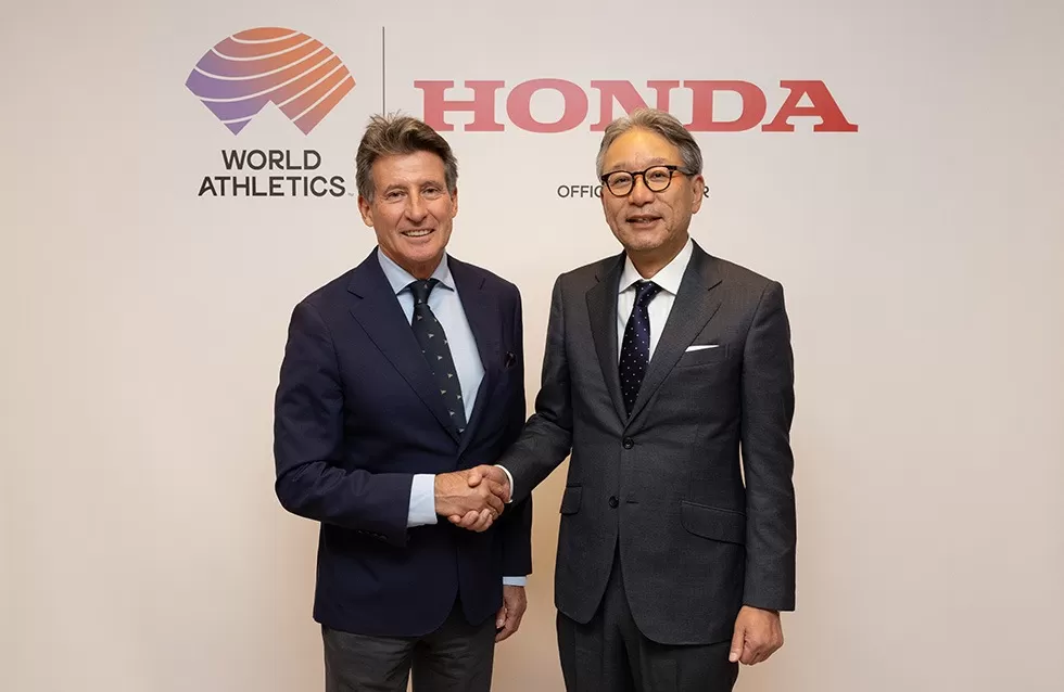 Petinggi Honda Motor Co Ltd lakukan MOU untuk Honda sebagai kendaraan resmi Kejuaraan Dunia Atletik Tokyo 2025
