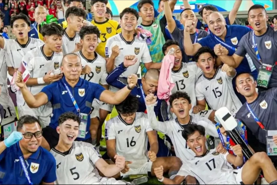 Potret para pemain hingga pelatih Timnas Indonesia U-17 yang lolos Piala Dunia Qatar 2025. (Instagram.com/@timnasindonesia)