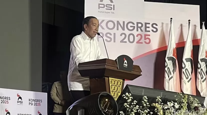 Presiden Joko Widodo (Jokowi) di kongres PSI. 