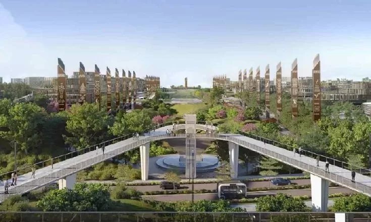 Ilustrasi IKN dalam Tahap Pembangunan (Foto: GENMUSLIM.id/dok : pinterest.com/artikelrumah123/)