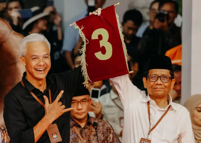 Ganjar Pranowo dan Mahfud MD yang mendapatkan nomor urut 3 dalam Pilpres 2024 ((GENMUSLIM.id/ dok: Instagram / @ganjar_pranowo ))
