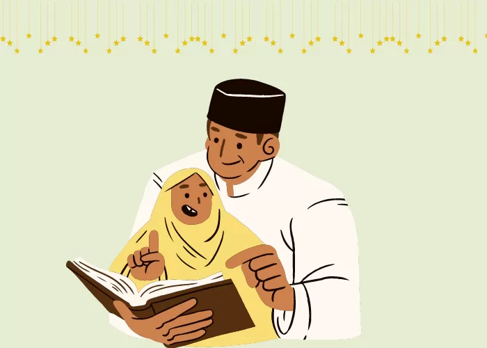 Ilustrasi metode parenting yang mendukung perkembangan anak dengan membacakan kisah inspiratif ((Foto: GENMUSLIM.id/ dok: Istimewa))