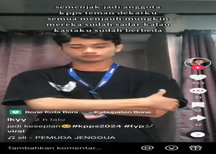 Parodi Anggota KPPS Bukan Rakyat Biasa ( (Foto: GENMUSLIM.id/dok: akun Tiktok ikky))