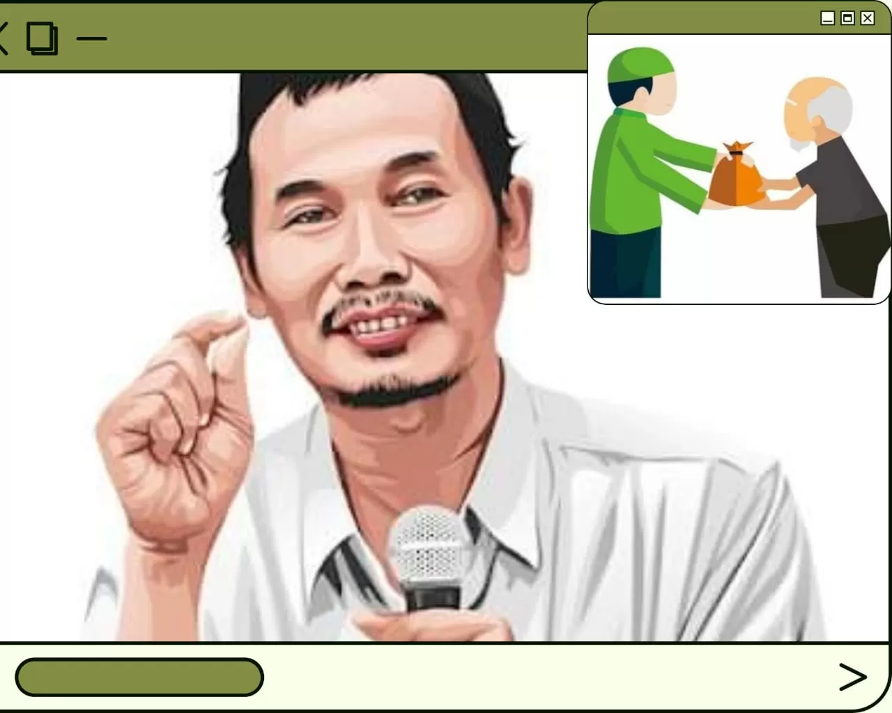 Guyon waton Gus Baha, berikan fidyah untuk miskin asli ya !!!   (GENMUSLIM.id / Dok: Fb @Gus Baha Ngaji Tafsir  )