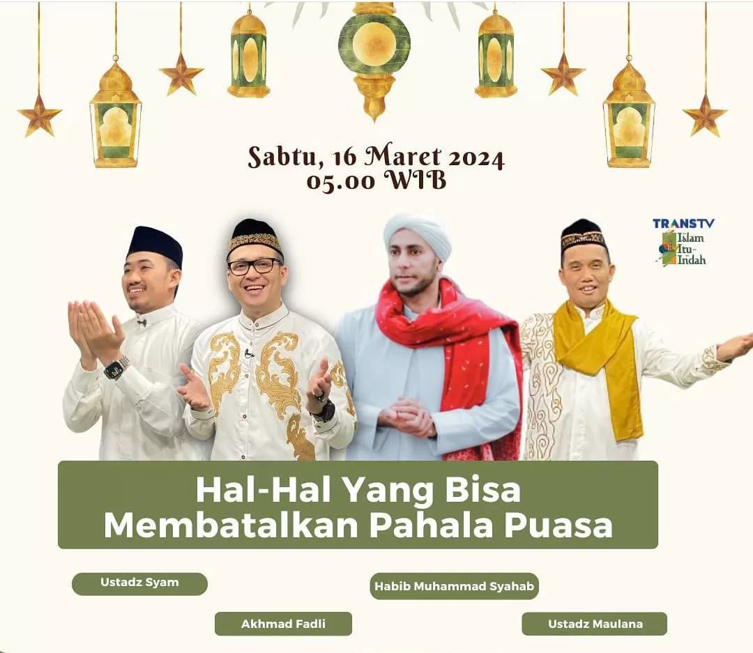 Jadwal televisi 16 Maret 2024 ((Foto: GENMUSLIM.id/dok: Instagram @islamituindahttv))