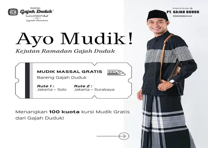 Mudik gratis saat ramadhan bareng sarung gajah duduk (Genmuslim.id/ Ig @gajahduduk_id dan gajahduduk_official)