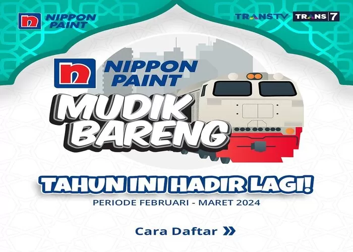 Ayo mudik gratis bareng 2024 Nippon Paint ((GENMUSLIM.id:/dok:Ig @transtv_corp dan officialtrans7 ))