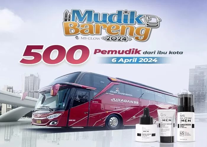 Serunya mudik bareng 2024 bersama MS Glow for men    (Genmuslim.id/ Instagram @msglowformen     )