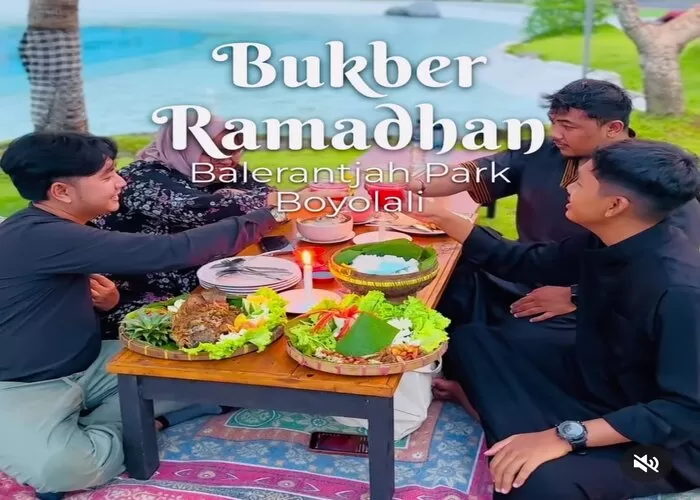 Buka bersama serasa piknik hanya di Balerantjah park Boyolali ((GENMUSLIM.id:/dok: Ig @baleratjahpark  ))