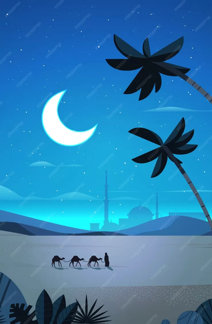 Ilustrasi Malam Lailatul Qadr (GENMUSLIM.id/dok: Freepik)