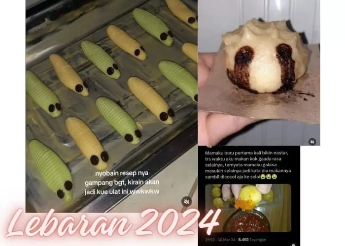 Kreasi kue lebaran 2024 yang unik dan bikin nangis ((Foto: GENMUSLIM.id/dok: Instagram @diskonsolo))
