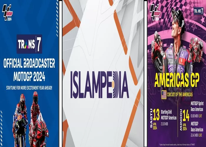 TRANS 7 Menayangkan Program Islampedia, dan MotoGP 2024 ((Foto: GENMUSLIM.id/dok: Facebook @TRANS 7))