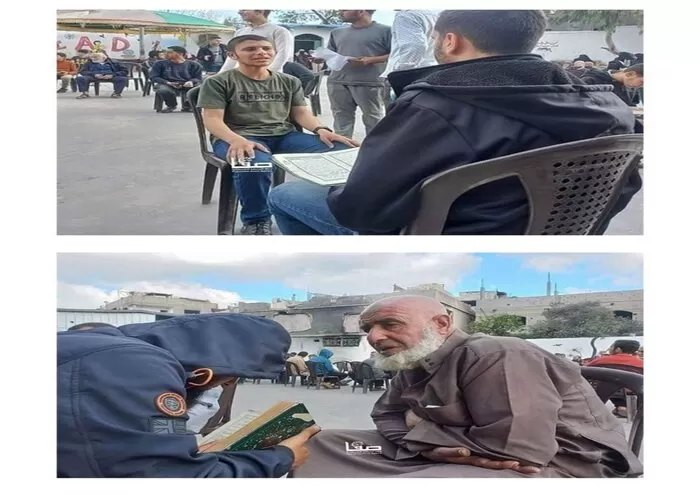 Suasana setor hafalan warga Gaza (Foto: GENMUSLIM.id/dok: Instagram @taubatters )