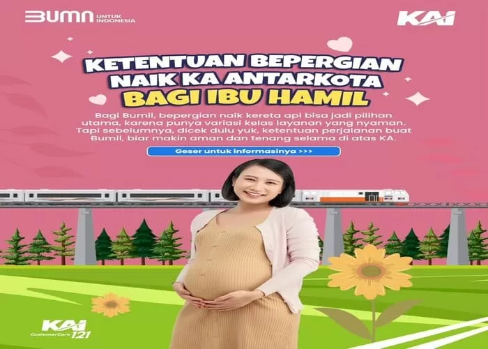 Kereta api peduli ibu hamil (GENMUSLIM.id/dok: Instagram/ @kai121_)
