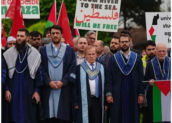 Aksi bela Palestina di berbagai negara (GENMUSLIM.id/dok: Instagram/@taubatters)