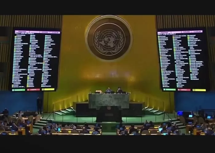 Pemungutan suara untuk menentukan Palestina di PBB ((Foto: GENMUSLIM.id/dok:  Instagram @taubatters))