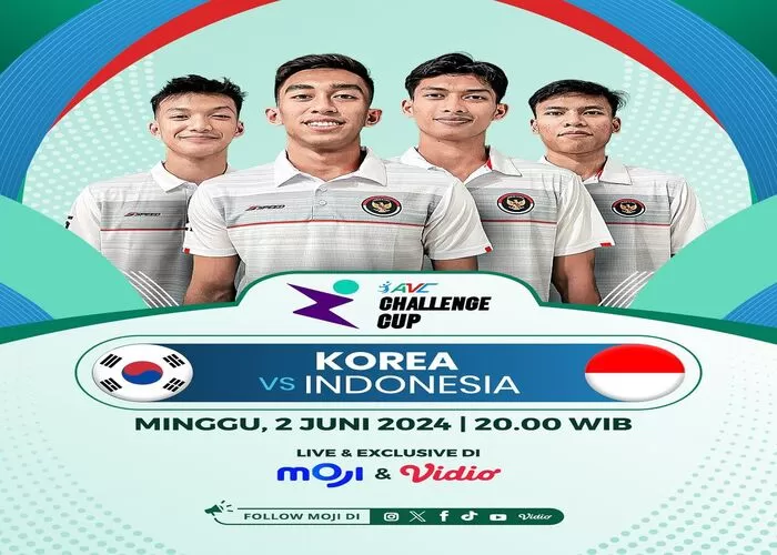 Jadwal TV MOJI, Minggu 02 Juni 2024 Ada Partai Perdana Timnas Voli