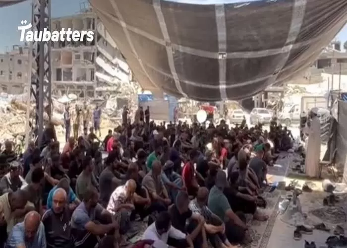 Situasi sholat Jumat pertama warga Gaza setelah peperangan panjang (Foto: GENMUSLIM.id/dok: Instagram @taubatters)