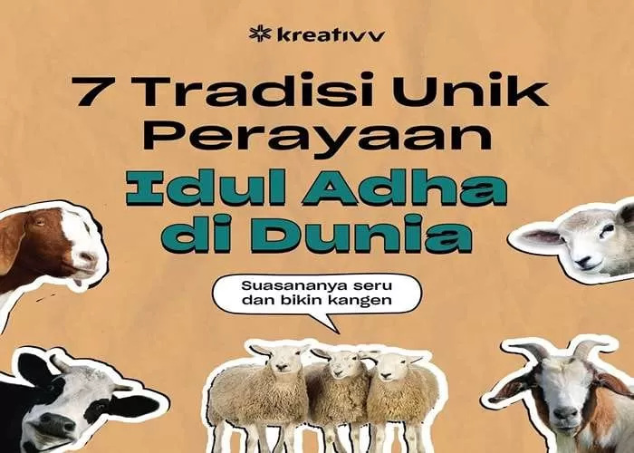 Beda negara beda tradisi perayaan Idul Adha (Foto: GENMUSLIM.id/dok: Instagram @kreativv_id)