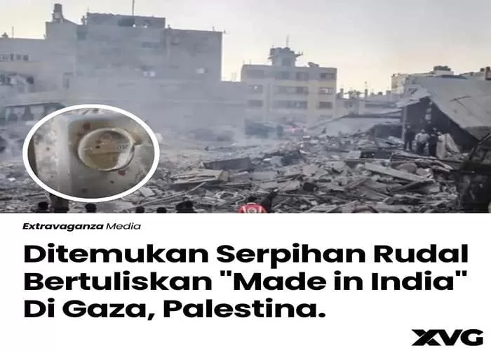 Potret penemuan rudal di Palestina (Instagram @xvg.id) 