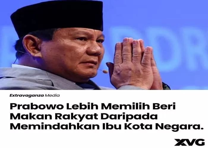 Prabowo lebih memilih beri makan rakyat miskin daripada melanjutkan IKN (Instagram @ruanginfo)