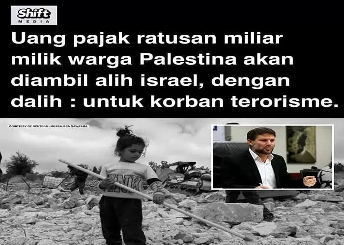 Menteri Keuangan Israel akui ambil alih uang pajak bernilai ratusan miliar milik warga Palestina bikin geram warganet &nbsp;&nbsp;&nbsp;&nbsp;&nbsp;&nbsp;&nbsp;&nbsp;&nbsp;&nbsp;&nbsp;&nbsp;&nbsp;&nbsp;&nbsp;&nbsp;&nbsp;&nbsp;&nbsp;&nbsp;&nbsp;&nbsp;&nbsp; (GENMUSLIM.id/dok: indonesiamengaji.id)