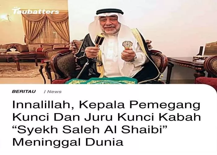 Syekh Saleh Al Shaibi seorang kepala pemegang kunci dan juru kunci kabah wafat dibanjiri ribuan doa dari warganet (GENMUSLIM.id/dok: instagram taubatters)