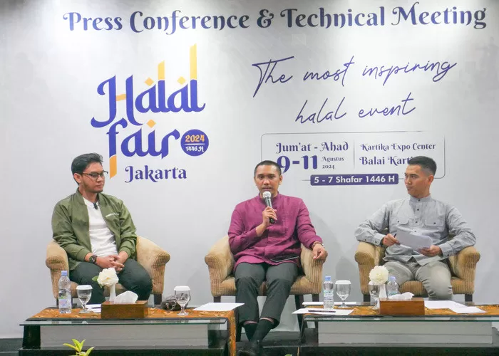 Konferensi pers: Halal Fair 2024 Agustus mendatang sebagai dukungan terhadap halal lifestyle ((Foto: Genmuslim.id/ dok. Istimewa))