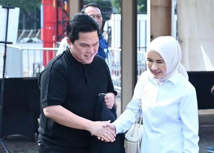Erick Thohir dan Dirut Pertamina, Nicke Widyawati (Foto: GENMUSLIM.id/Dok: Pertamina)