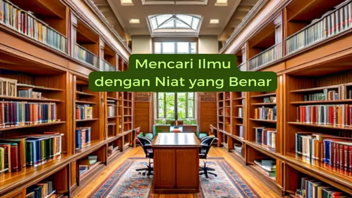 Mencari ilmu dengan niat yang benar akan menjauhkan dari kesombongan terbesar (Foto: GENMUSLIM.id /dok: Canva/Dhany Wahyudi)