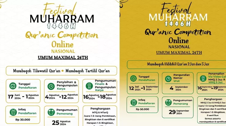 Festival Muharram 1446H Quranic Competition Online Nasional  ((Foto: Genmuslim.id/dok: Instagram @tpq.mushollah.nurulhuda))