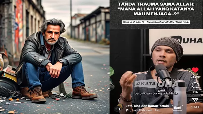 Ustadz Hanan Attaki memberikan pesan tentang trauma kepada seseorang (Foto: GENMUSLIM.id /dok: Instagram @kata_uha)