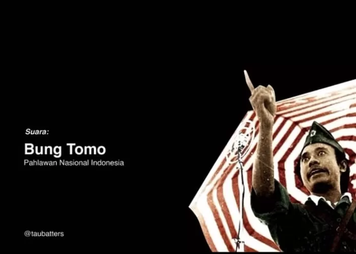 Bung Tomo, Pahlawan Indonesia yang membakar semangat pemuda Surabaya dalam mengusir Belanda. (foto: GENMUSLIM.id/Dok: Instagram @taubatters)