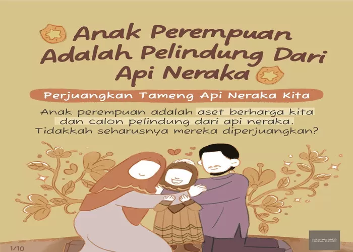 Ustadz Muhammad Nuzul Dzikri ungkap bahwa dalam sebuah hadits Rasulullah menjelaskan, jika anak perempuan didik dengan baik maka ia akan menjadi  pelindung dari api neraka bagi orang tuanya. (Foto: GENMUSLIM/dok: Instagram @muhammadnuzuldzikri)