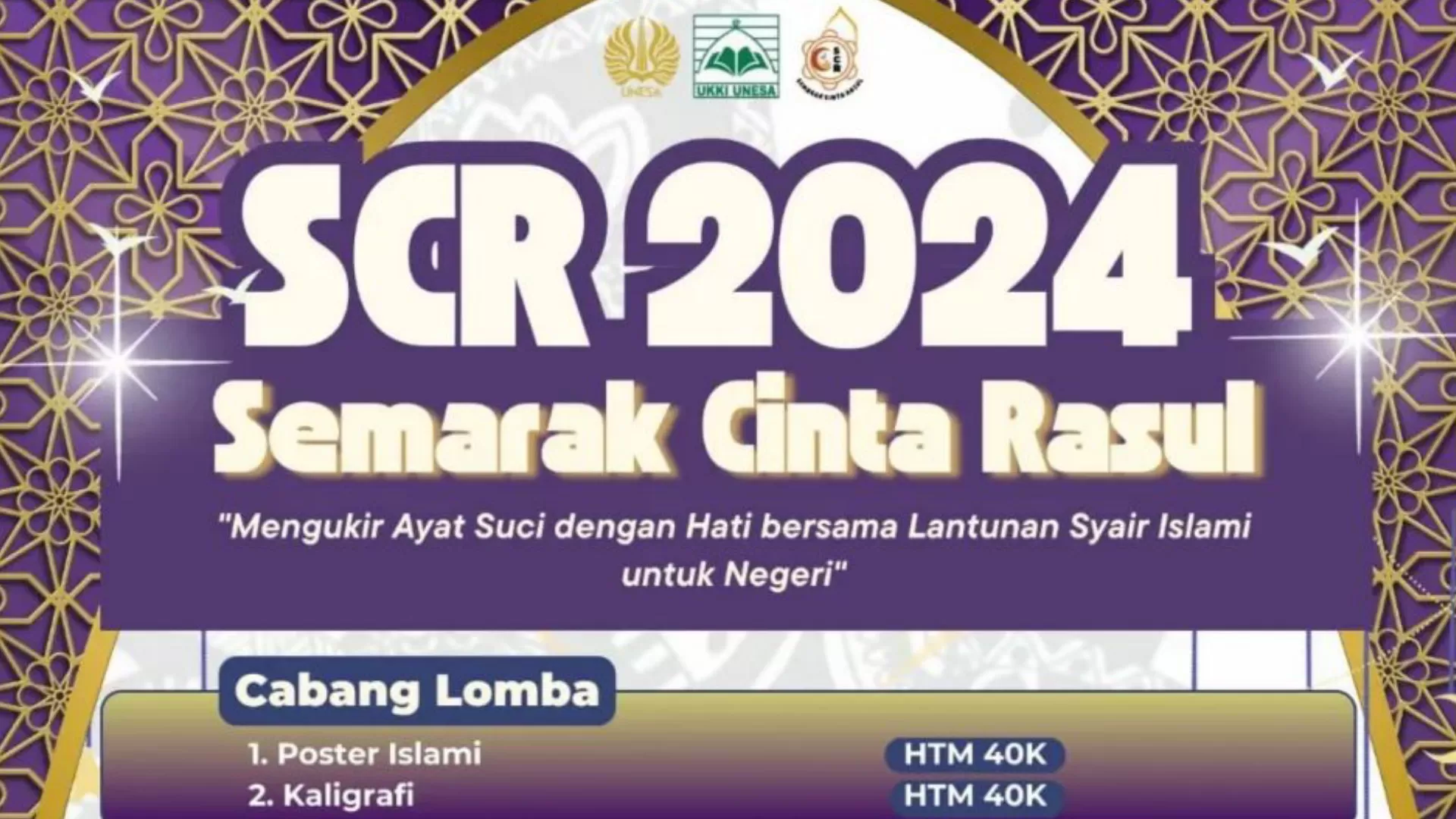 UKKI UNESA Gelar Semarak Cinta Rasul 2024 (foto: GENMUSLIM.id/Dok: instagram @infolombaeventislam)