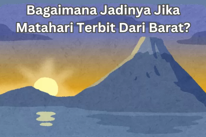 Bagaimana Jadinya Matahari Terbit Dari Barat; Batas Akhir Keimanan Seseorang Tidak Diterima Lagi (Foto: GENMUSLIM.id/dok: Canva/Musdzalifah Sukmawati)