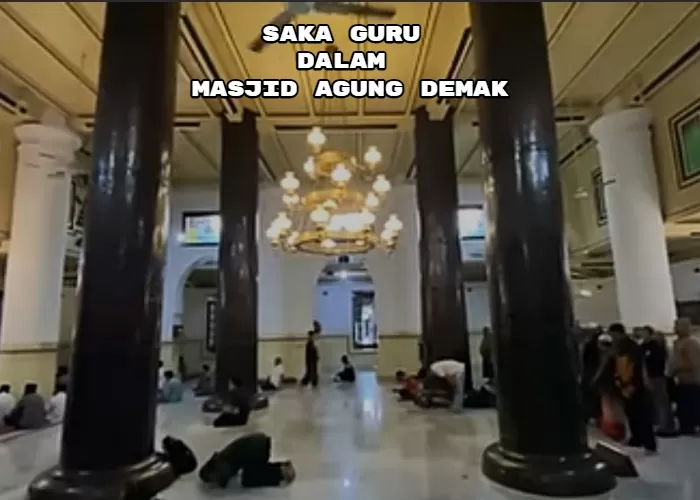 Saka guru atau saka tatal merupakan bagian dalam masjid yang tidak bisa dipisahkan dari sejarah Masjid Agung Demak (Foto: GENMUSLIM.id/dok: YouTube YPM Journey)