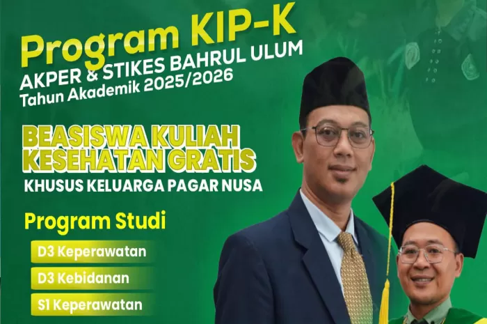 Beasiswa KIP-K, Kuliah Gratis di AKPER dan  STIKES Bahrul Ulum 2025-2026 (Foto: GENMUSLIM.id/dok: stikes bahrul ulum)