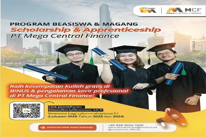 Program Beasiswa dan Magang PT Mega Central Finance Kuliah Gratis di BINUS University Online (Foto: GENMUSLIM.id/dok: Instagram @beasiswa.co)