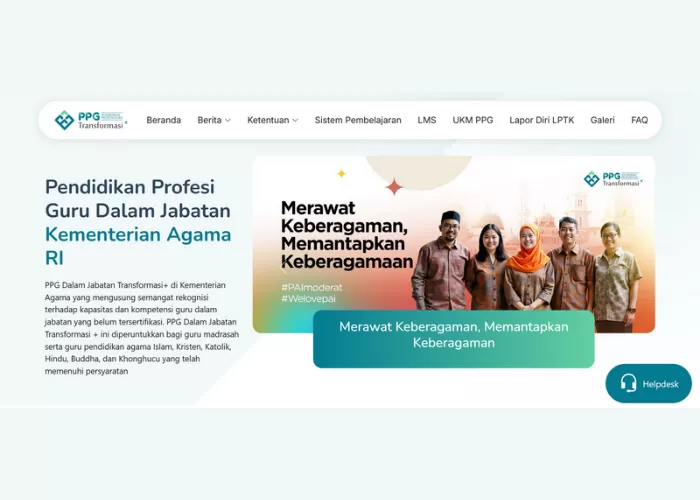 Kementerian Agama meluncurkan situs web resmi PPG Daljab 2025 untuk mempermudah para guru mengakses informasi (Foto: GENMUSLIM.id/dok: ppg.kemenag.go.id)