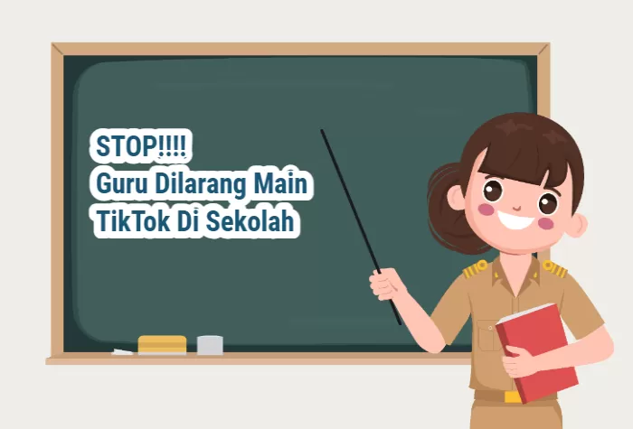 Guru PNS maupun PPPK dilarang untuk bermain sosial media TikTok dan sejenisnya di Sekolah (Foto: GENMUSLIM.id/dok: Freepik/edit)