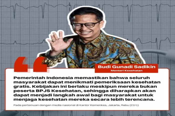 Kementerian Kesehatan (Kemenkes) menegaskan bahwa program pemeriksaan kesehatan gratis ini diperuntukkan bagi seluruh masyarakat Indonesia (Foto: GENMUSLIM.id/dok: Instagram @indonesiago.id)