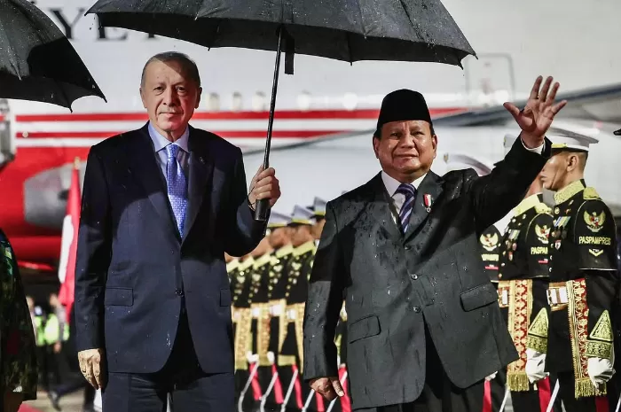 Presiden Turki bertemu dengan presiden Prabowo Subianto, dalam pertemuan bilateral yang berlangsung di Istana Kepresidenan Bogor (Foto: GENMUSLIM.id/dok: Instagram @presidenrepublikindonesia)