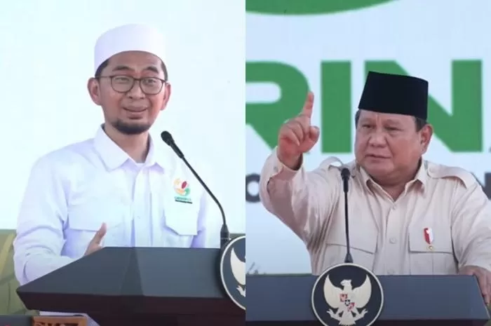 Potret Ustadz Adi Hidayat (kiri) dan Presiden RI, Prabowo Subianto dalam kegiatan Tanam Raya di Sumatera Selatan (Sumsel), pada Rabu, 23 April 2025 (Foto: GENMUSLIM.id/dok: YouTube Sekretariat Presiden)