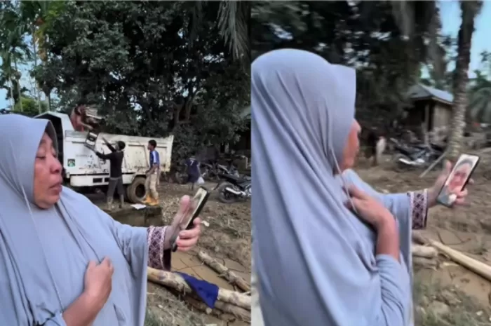 Momen ibu di Aceh berhasil melakukan video call dengan anaknya yang berada di Yaman (Foto: GENMUSLIM.id/dok: Instagram @marbot.aplikasi)