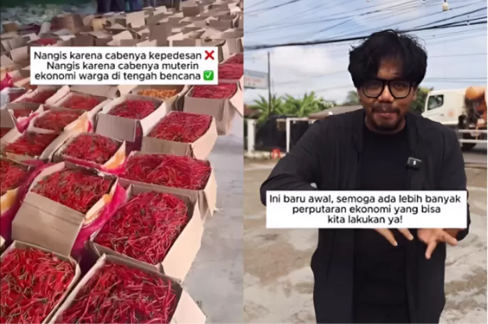 Menyoroti hasil panen cabe yang melimpah usai bencana banjir bandang dan longsor melanda wilayah Aceh (Foto: GENMUSLIM.id/dok: Instagram @irwandiferry)