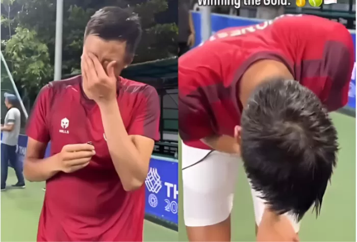 Menyoroti ungkapan petenis, Justin Barki yang mendonasikan hasil penghargaan medali emas di SEA Games 2025 untuk korban bencana Sumatera (Foto: GENMUSLIM.id/dok: Instagram @warungjurnalis)