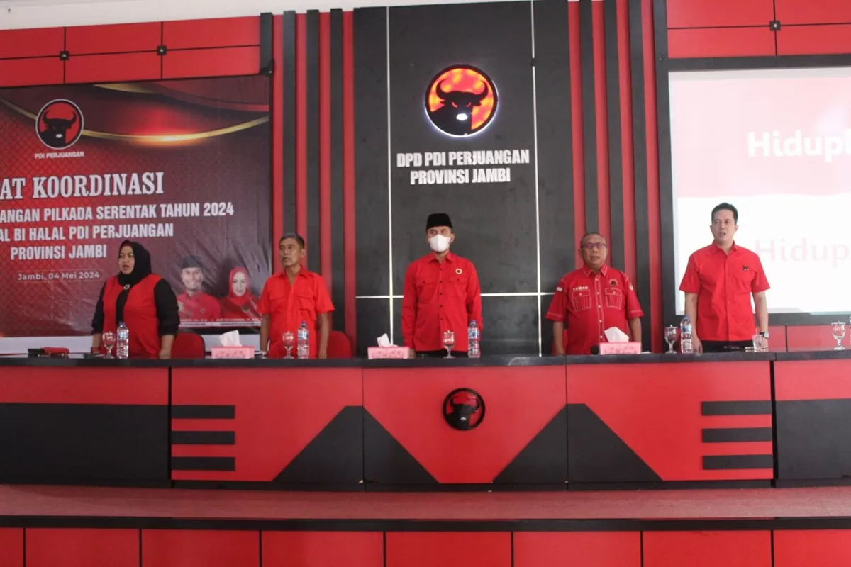 Edi Purwanto saat menghadiri halal bi halal