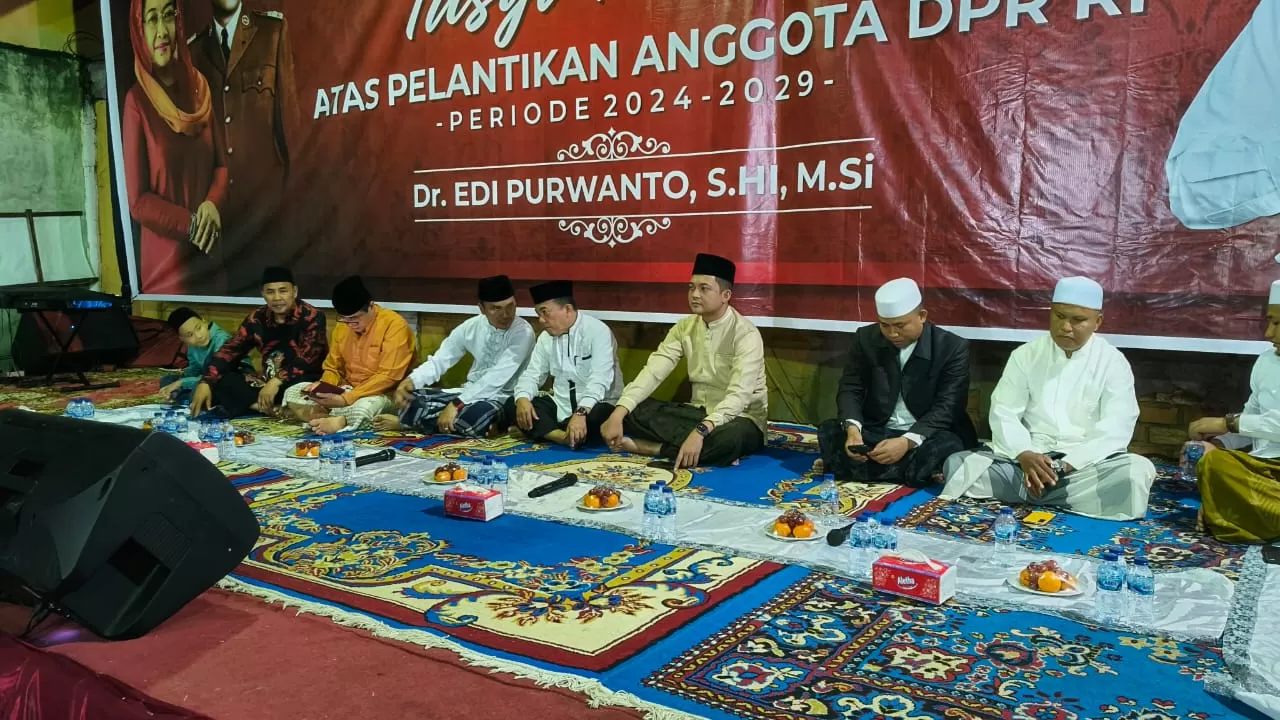 Al Haris dan Abdullah Sani Hadiri Tasyakuran Anggota DPR RI Edi Purwanto
